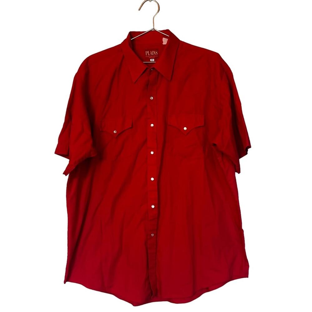Vintage 80s Plains Western Shirt - Men's XL Pearl Snap